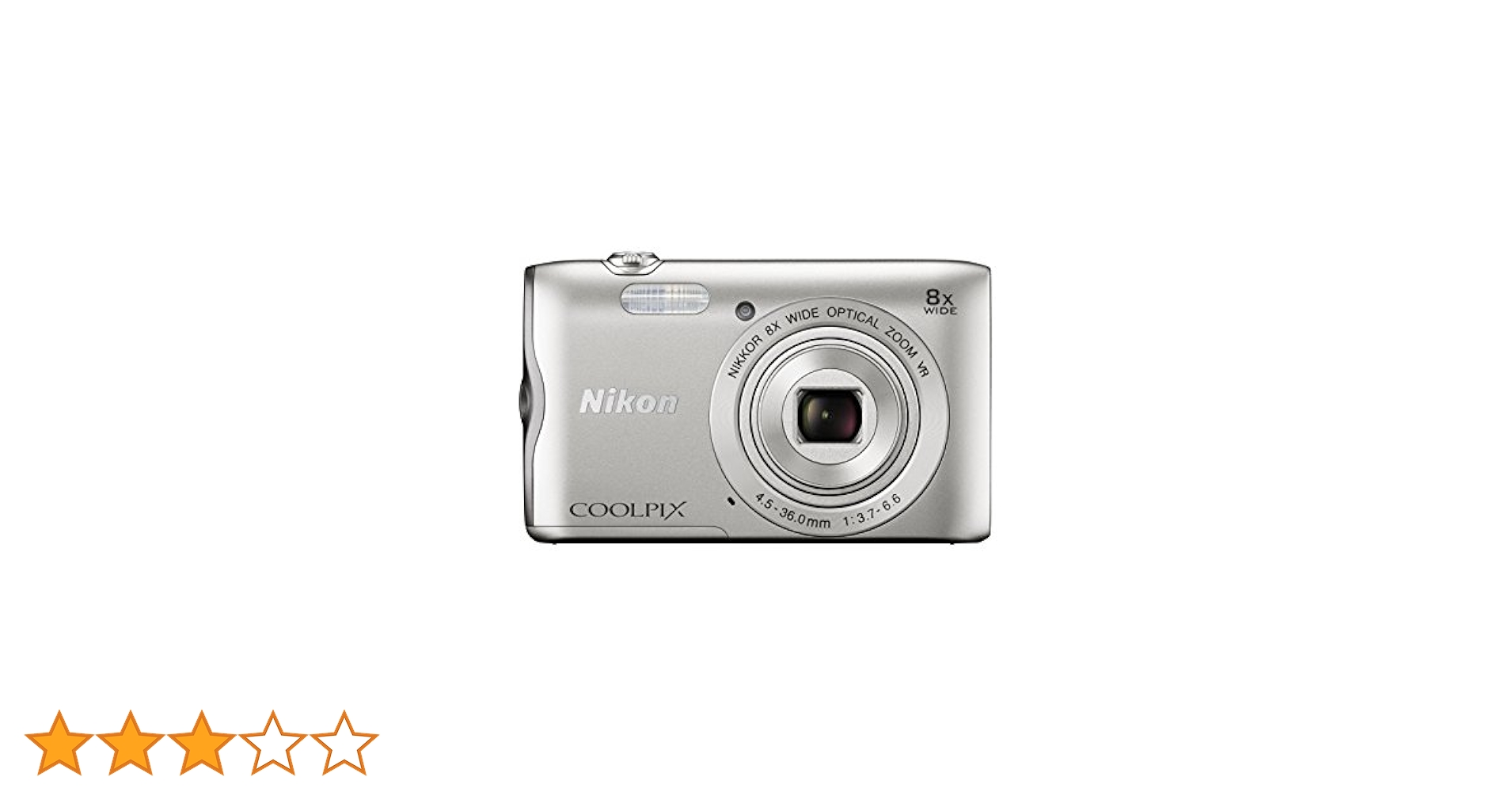 【1299】Wi-Fi対応 Nikon COOLPIX A300（シルバー） A300 シルバー デジタルカメラ COOLPIX A300 1台 Nikon(ニコン